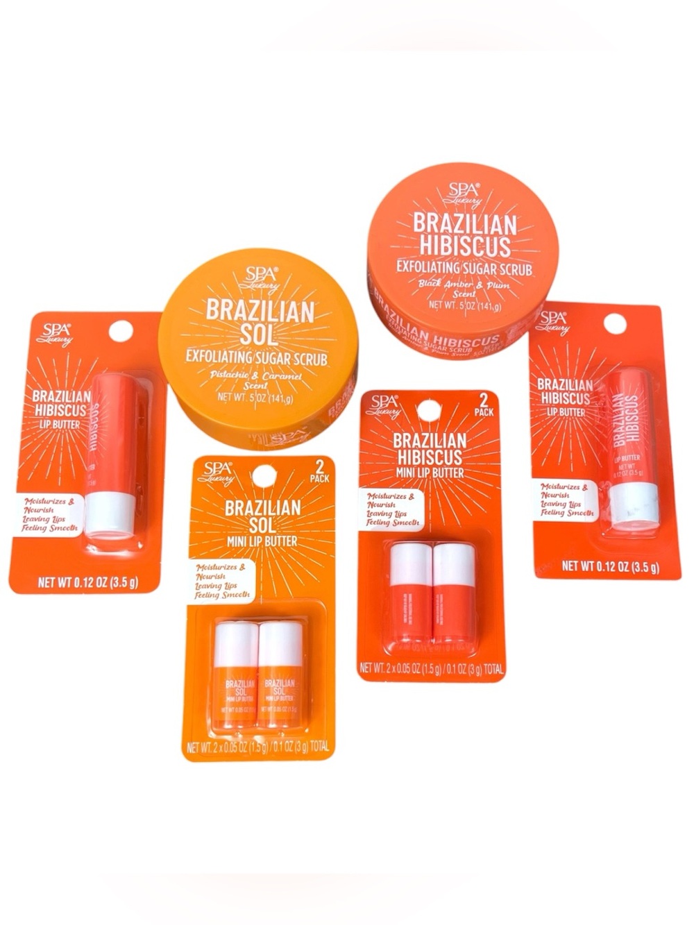Brazilian Sol & Hibiscus Skincare Bundle  – Orange and Coral